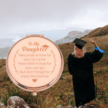 将图片加载到图库查看器,Class of 2023 Graduation Gift for Daughter, Inspirational Graduation Gifts for College High School Graduating Daughter PhD Master Degree Grad Gifts Girls Senior Night Keepsake Rose Gold Compact Mirror