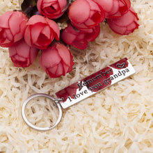 将图片加载到图库查看器,Grandpa Keychain Birthday Gifts for Grandfather from Granddaughter Grandson Father's Day Gift Christmas Wedding for Grandparents Men Him Promoted to Granddad Key Ring from Grandkids Grandchildren