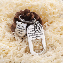 将图片加载到图库查看器,Police Officer Gifts for Policeman Dad Keychain Cop Gift for Husband from Wife Sheriff Gift Police Academy Graduation Gift for Son Daughter from Dad Mom Police Badge Keychain for Him Her Women Men