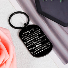 将图片加载到图库查看器,Encouragement Sobriety Gifts Inspirational Keychain for Men Women Recovery Gifts for NA AA Addiction Alcoholic Suicidal Breast Cancer Survivor Post Surgery Sober Strong Warrior Birthday Christmas Gift