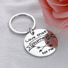 将图片加载到图库查看器,Best Friend Gift for Women Men Love That Journey Keychain Schitts C Merchandise Gifts for Fans Teens Novelty Presents for Birthday Inspirational Jewelry Charms Valentines Day Couple Gifts for Him Her