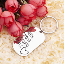 将图片加载到图库查看器,Couples Keychain,Boyfriend Grilfriend Gift for Husband Wife, Best Friend Birthday Gift, Long Distance Relationship Gift I Miss Your Stupid Face, Valentines Anniversary Present for Her Him
