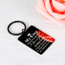 将图片加载到图库查看器,2pcs King Queen Matching Keychains for Couples Valentines Anniversary I Love You Gifts for Women Men Boyfriend Husband Birthday Engagement Wedding Couple Gifts for Bride Groom to Be Newlywed Him Her