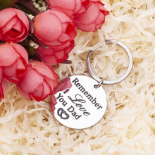 将图片加载到图库查看器,Fathers Day Gift for Dad Keychain from Daughter Remember I Love You Dad Brithday Gift for Daddy from Son Kids for Wedding Christmas Valentines Day Key Ring for Him Men