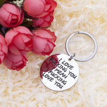 将图片加载到图库查看器,Couples Gifts Keychain for Boyfriend Girlfriend I Love You Personalized Valentine's Day Gift Christmas Anniversary Birthday Dog Tag Charm Pendant Keyring for Husband Wife Him Her