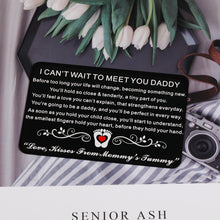 将图片加载到图库查看器,New Daddy Wallet Insert Card Gifts for Men Fathers Day Birthday Gifts for New Dad Papa to Be Pregnancy Baby Announcement Gifts for Him First Time Dad Father Husband Christmas Gifts from New Mommy Mom