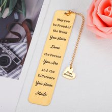 将图片加载到图库查看器,May You Be Proud of The Work You Have Done Retirement Gift Bookmark for Women Men Retiring Nurses Teacher Farewell Gift Christmas Present for Retired Mentor Appreciation Gifts for Coworker Leaving