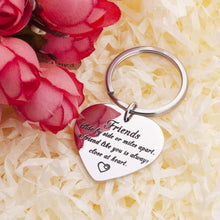 将图片加载到图库查看器,Friendship Gift for Women,Best Friend Keychain for Teen Girls,Side by Side or Miles Apart Friends Birthday Relationship Gifts for Best Friend Sisters Besties BFF Jewelry