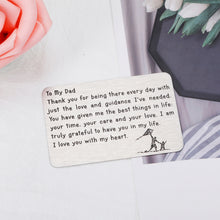 将图片加载到图库查看器,Fathers Day Gifts TO MY Dad Papa Birthday Card from Daughter Son Kids Wallet Card Insert Wedding Thank You Gifts for Father of The Bride Daddy Father In Law Step Adopt Foster Dad Presents for Him Men
