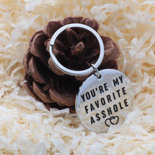 将图片加载到图库查看器,Funny Gifts for Boyfriend Girlfriend You're My Favorite Asshle Keychain for Husband Wife Valentines Day Birthday Anniversary Christmas Present Couples Keychains for Him Her