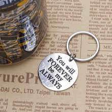 将图片加载到图库查看器,Valentines Day Gift Keychain for Mom Dad Merry Christmas Women Men Best Stocking Stuffers for Husband Wife Boyfriend Girlfriend You Will Forever Be My Always Birthday Anniversary Wedding Gift (1pc)