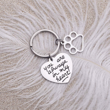 将图片加载到图库查看器,Pet Dog Memorial Keychain, Loss of Dog Gift,Remembrance Gift,Pet Sympathy Gift, Mourning jewelry,Personalized You Are Always In My Heart Pet Charm Keyring