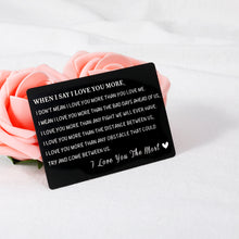 将图片加载到图库查看器,Christmas Gifts Wallet Card Insert for Husband Boyfriend from Wife Fiancee Anniversary Birthday Card Gift for Him Her Metal Mini Love Note I Love You Gifts Wedding Valentines Presents Men Women Groom