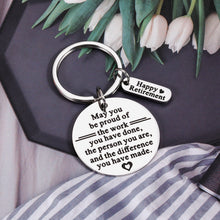 将图片加载到图库查看器,Happy Retirement Gifts for Men Women 2022 Retirement Keychain Thank You Gifts for Her Him Teacher Appreciation Present for Retiring Boss Nurses Coworker Going Away Leaving Gifts for Retired Colleague