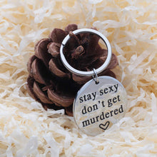 将图片加载到图库查看器,SSDGM Keychain Stay Sexy Don’t Get Murdered Gifts for Daughter Teen Girls Sisters Best Friend My Favorite Murder Gifts Feminist Murderino True Crime Gift for Women Her BFF Bestie MFM keyring
