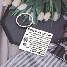 将图片加载到图库查看器,Step Dad Fathers Day Gift Stepdad Keychain Gifts from Kids Stepfather Father In Law Wedding Birthday Christmas Presents from Stepdaughter Wife Daughter to Bonus Dad Valentines Gift Ideas Thanksgiving
