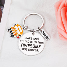 将图片加载到图库查看器,Bus Driver Gifts Keychain, Appreciation Gifts for School Bus Driver, Thank You Gift for Bus Driver, Bus Key Chain Gift from Student Girl Principal, Safe and Sound with This Awesome Bus Driver Key Ring