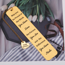 将图片加载到图库查看器,May You Be Proud of The Work You Have Done Retirement Gift Bookmark for Women Men Retiring Nurses Teacher Farewell Gift Christmas Present for Retired Mentor Appreciation Gifts for Coworker Leaving