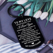 将图片加载到图库查看器,Valentines Gifts for Men Women Boyfriend Birthday Gifts for Husband Anniversary Wedding Couple Gifts for Her Him To My Love Soulmate Keychain Gifts from Girlfriend Wife Engagement Christmas Gifts