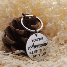 将图片加载到图库查看器,Inspirational Keychain for Men Women Motivational Birthday Gifts for Her Him Positive Affirmation Gifts for Coworker You are Awesome Keep That Cheer Up Keychain for Friend Christmas Gift