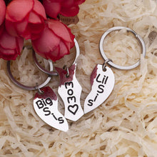 将图片加载到图库查看器,3Pcs Mom Gifts Keychain from Daughter for Mothers Day Gifts for Big Sis Little Sis Mom Matching Heart Pendant Keychain Set for Mom Daughter Family Gift for Christmas Birthday for Women Sister