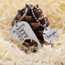 将图片加载到图库查看器,Firefighter Keychain Fireman Gifts for Men Dad Couples Personalized Maltese Cross Birthday Key Ring Charm Always Come Home to Me I Love You Gifts for Kids Women Husband Boyfriend from Wife Girlfriend