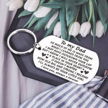 将图片加载到图库查看器,Dad Birthday Gifts From Daughter Kids, Meaningful Father’s Day Love Note Charm Keychain for Daddy Stepdad God Father in Law Motivational Appreciation Wedding Christmas Present for Papa Keyring Him Men