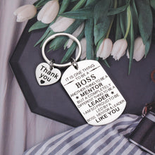 将图片加载到图库查看器,Boss Appreciation Gifts Keychain for Men Women Boss Day Leader Mentor Supervisor PM Lady Birthday Presents for Christmas Office Coworkers Male Thank You Leaving Going Away Retirement Promotion Charm