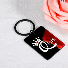 将图片加载到图库查看器,His Queen Her King Matching Keychains Couple Gifts for Valentines Women Men Anniversary Birthday Gifts for Him Her Boyfriend Fiance Engagement Wedding Deployment Gifts for Bride Groom Husband to Be