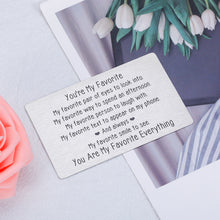 将图片加载到图库查看器,Valentines Day Card Gifts for Husband Boyfriend Anniversary Christmas Present for Men Women Wallet Insert Card Wedding Engagement Gifts for Him Her Birthday Couples Lovers Gifts from Girlfriend Wife