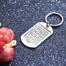 将图片加载到图库查看器,Inspirational Keychain Gifts to My Son Daughter Always Remember You are Braver Than You Believe Key Ring Charm Family Gifts from Dad Mom Graduation Birthday Christmas