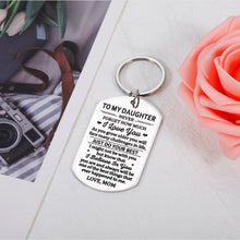 将图片加载到图库查看器,To My Daughter Gifts from Mom Inspirational Keychain I Love You Gifts for Daughter Teen Girls Stocking Stuffers Christmas Present for Stepdaughter Sweet 16th Birthday Back to School Graduation Gifts