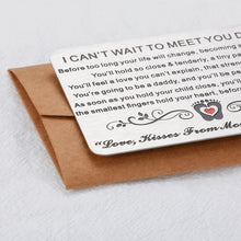 将图片加载到图库查看器,New Dad Wallet Card Insert Fathers Day Gifts for Daddy To Be New Father Birthday Christmas Presents Pregnancy Baby Announcement Gifts Mini Love Note for Him Men First Time Dad Papa from New Mommy Mom