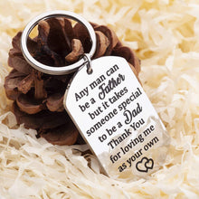 将图片加载到图库查看器,Step Fathers Day Gift Keychain for Dad from Daughter Son Any Man can be a Father in Law Personalized Keyring Birthday Christmas Wedding Gifts for Stepdad Men
