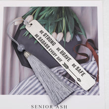 将图片加载到图库查看器,Be Strong Be Brave Bookmark with Tassel Engraved Inspirational Quotes Gifts for Women Men Encouraging Christmas Bookmarks Gifts for Teens Boy Girl Book Lovers Bookworm Son Daughter Birthday Graduation