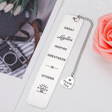 将图片加载到图库查看器,Great Leaders Bookmark Gift for Mentor Manger Boss Day Birthday Present for Boss Lady Supervisor PM Promotion Christmas Appreciation Gifts for Women Men Leader Thank You Retirement Going Away Charm