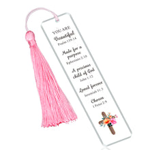 将图片加载到图库查看器,Motivational Christian Gifts Bookmark for Women Bible Verse Bookmarks for Teen Girls Daughter Book Lovers Christmas Stocking Stuffers for Her Friend Sister Birthday Valentines Religious Baptism Gift