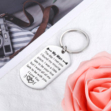 将图片加载到图库查看器,Husband Keychain Anniversary for Husband Boyfriend from Wife Girlfriend to My Man Wedding Birthday Christmas Valentines Present for Men Him Fiance