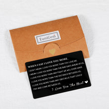 将图片加载到图库查看器,Christmas Gifts Wallet Card Insert for Husband Boyfriend from Wife Fiancee Anniversary Birthday Card Gift for Him Her Metal Mini Love Note I Love You Gifts Wedding Valentines Presents Men Women Groom