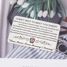 将图片加载到图库查看器,New Dad Wallet Card Insert Fathers Day Gifts for Daddy To Be New Father Birthday Christmas Presents Pregnancy Baby Announcement Gifts Mini Love Note for Him Men First Time Dad Papa from New Mommy Mom