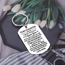 将图片加载到图库查看器,To My Daughter Gifts from Mom Inspirational Keychain I Love You Gifts for Daughter Teen Girls Stocking Stuffers Christmas Present for Stepdaughter Sweet 16th Birthday Back to School Graduation Gifts
