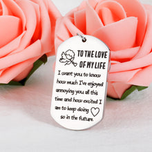 将图片加载到图库查看器,To My Love Keychain Gifts for Him Her Anniversary Valentines Gifts for Women Men I Love You Gifts for Husband Wife Birthday Gifts from Girlfriend Fiance Wedding Day Engagement Couple Bride Groom Charm