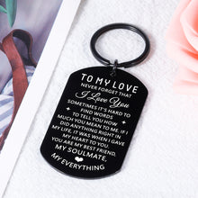 将图片加载到图库查看器,Valentines Gifts for Men Women Boyfriend Birthday Gifts for Husband Anniversary Wedding Couple Gifts for Her Him To My Love Soulmate Keychain Gifts from Girlfriend Wife Engagement Christmas Gifts