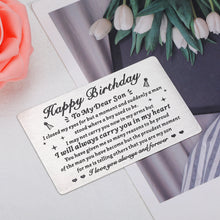 将图片加载到图库查看器,Son Birthday Card, Adult Son Birthday Gifts from Mom and Dad, Mom to My Son I Love You Wallet Card Insert Gift for Him, Coming-of-age Gifts for Son 21 Year Old Birthday Card, Son Birthday Gifts Idea