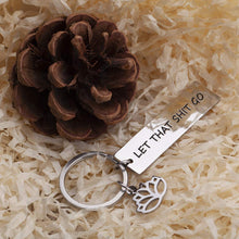 将图片加载到图库查看器,Inspirational Gifts for Teenage Girls Boys Buddha Meditation Lotus Flower Yoga Jewelry for Sisters Best Friend BFF Funny Gifts for Him Her Let That Go Relax Sign Fitness Gift for Yogi Women Men