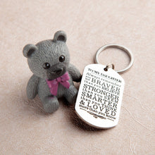 将图片加载到图库查看器,Inspirational Keychain Gifts to My Son Daughter Always Remember You are Braver Than You Believe Key Ring Charm Family Gifts from Dad Mom Graduation Birthday Christmas