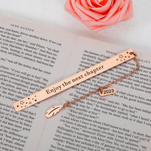 将图片加载到图库查看器,Enjoy The Next Chapter Bookmark for Book Lover, Class 2023 Graduation Gifts for Her Him College High School Student, Retirement Gifts for Women Coworker Leaving, Daughter Birthday Christmas Presents