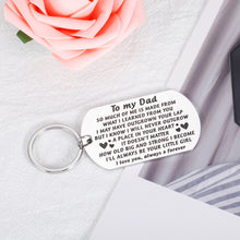 将图片加载到图库查看器,Dad Birthday Gifts From Daughter Kids, Meaningful Father’s Day Love Note Charm Keychain for Daddy Stepdad God Father in Law Motivational Appreciation Wedding Christmas Present for Papa Keyring Him Men