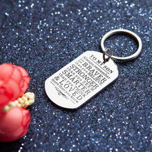 将图片加载到图库查看器,Inspirational Keychain Gifts to My Son Daughter Always Remember You are Braver Than You Believe Key Ring Charm Family Gifts from Dad Mom Graduation Birthday Christmas