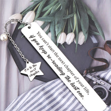 将图片加载到图库查看器,Bookmarks with Chain Inspirational Birthday Happy Retirement Graduation Gifts for Men Women Boss Coworker College Boy Girl Anniversary Wedding Christmas Gifts for Bookworm Husband Boyfriend Book Lover